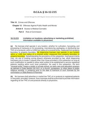 [No dispensing licensee may operate in any location within a 1,000 foot radius of a covered entity, measured from property boundary to property boundary.]