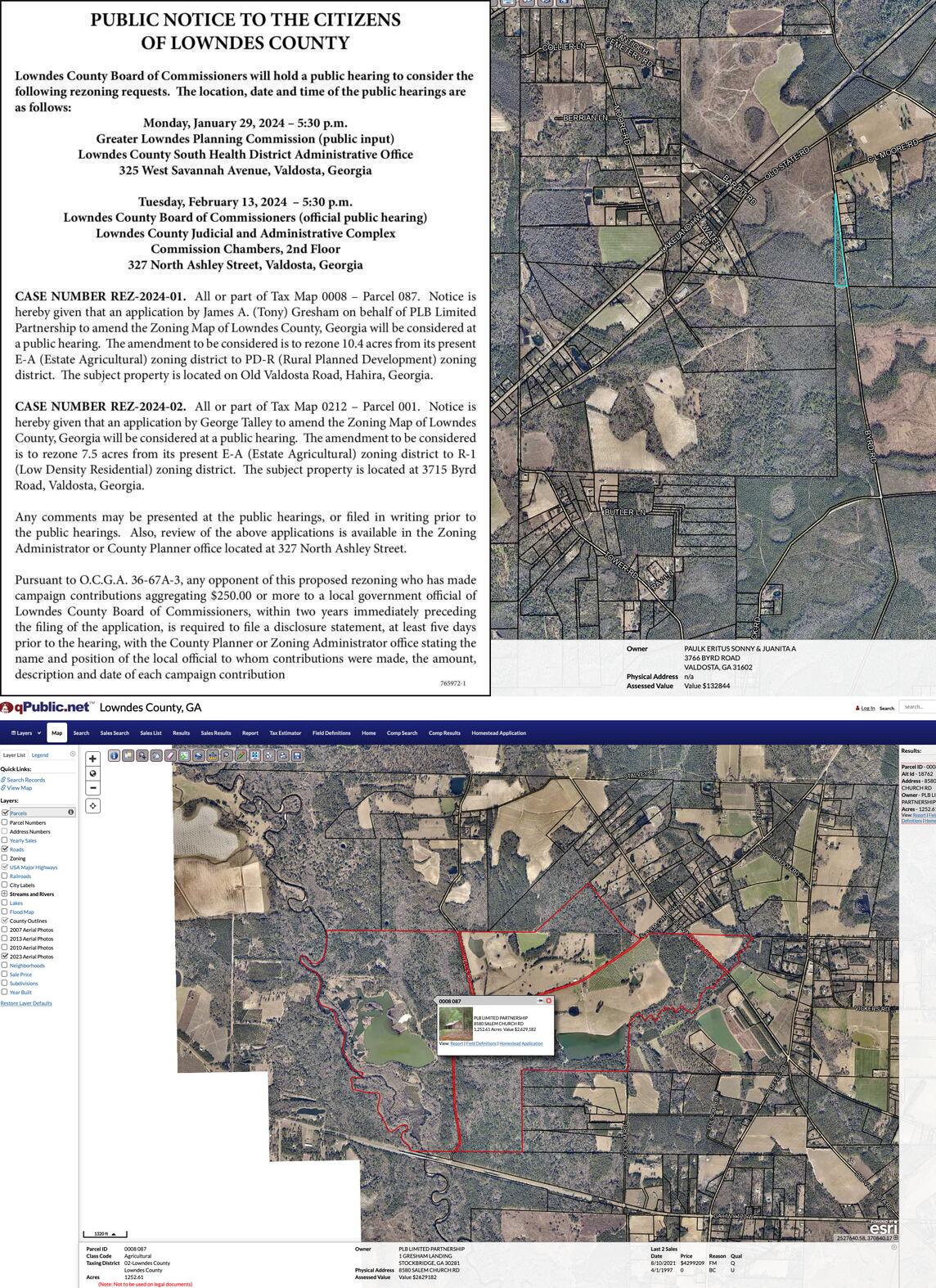 Public Notice and maps