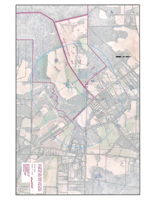 Map prepared for Gresham Event Venue showing tax parcel within one-half mile of proposed venue tract to be rezoned