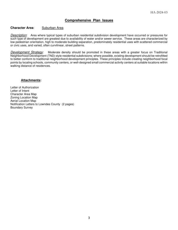 Comprehensive Plan Issues