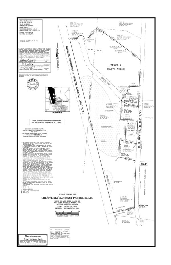 DIVISION SURVEY FOR CRE8IVE DEVELOPMENT PARTNERS, LLC