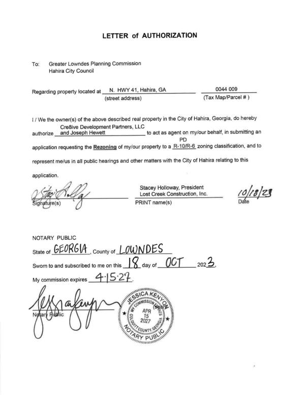 LETTER of AUTHORIZATION
