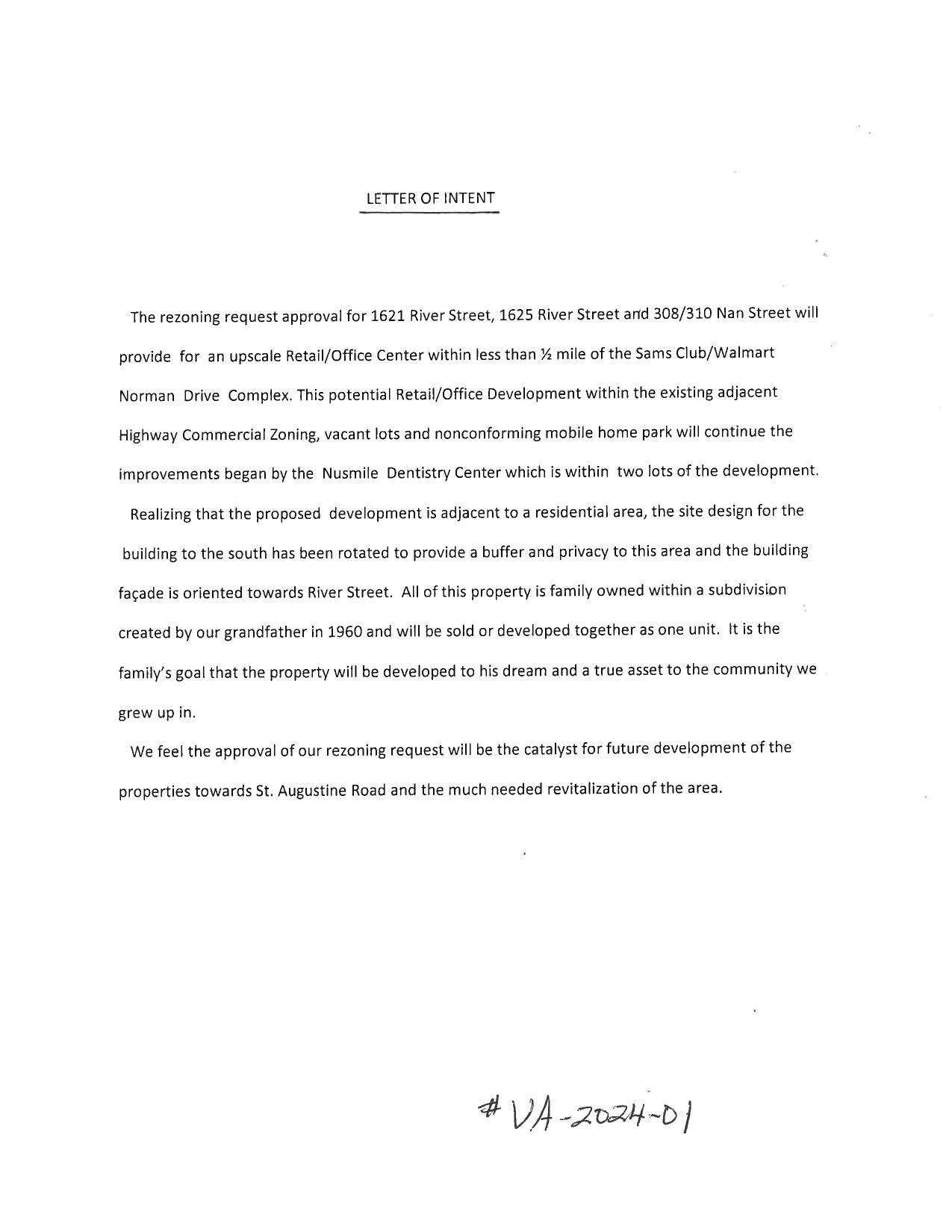 LETTER OF INTENT