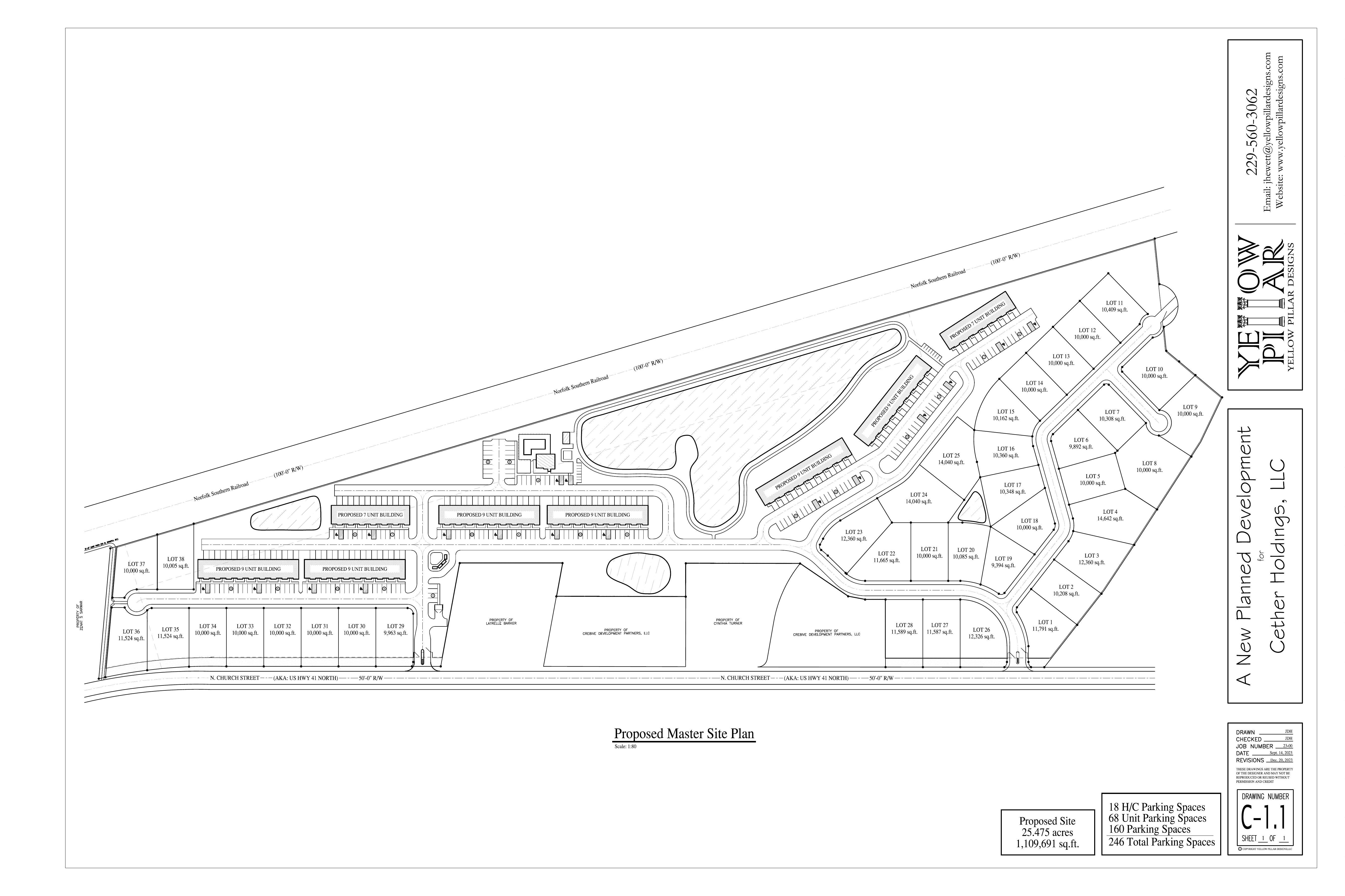 Proposed Master Site Plant: A New Planned Development for Cether Holdings, LLC