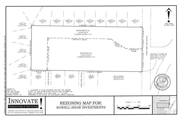 Rezoning Map for Rowell-Shaw Investments