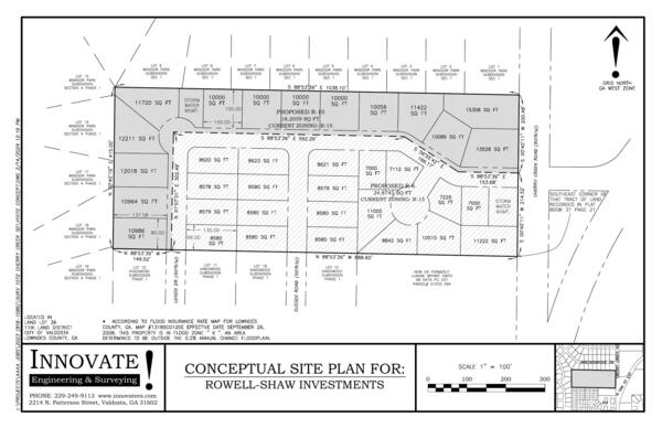 CONCEPTUAL SITE PLAN FOR: ROWELL-SHAW INVESTMENTS