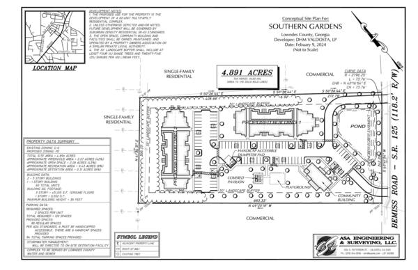 Conceptual Site Plan For: SOUTHERN GARDENS