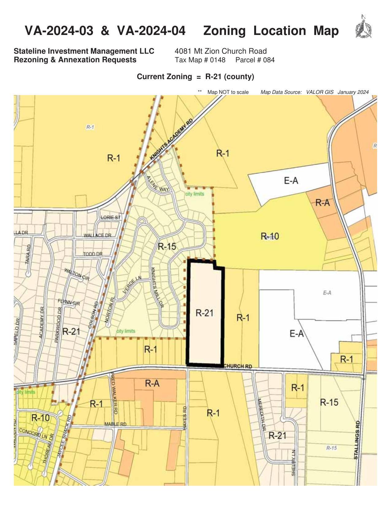 Zoning Location Map
