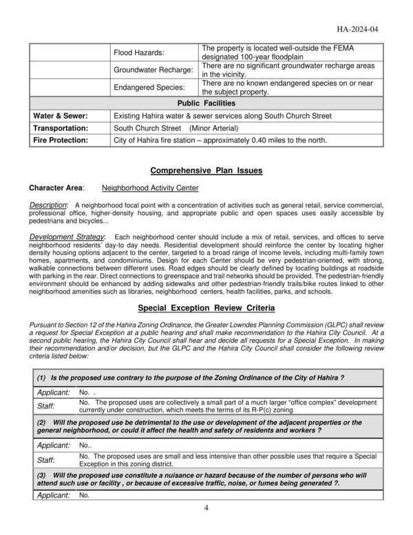 Comprehensive Plan Issues
