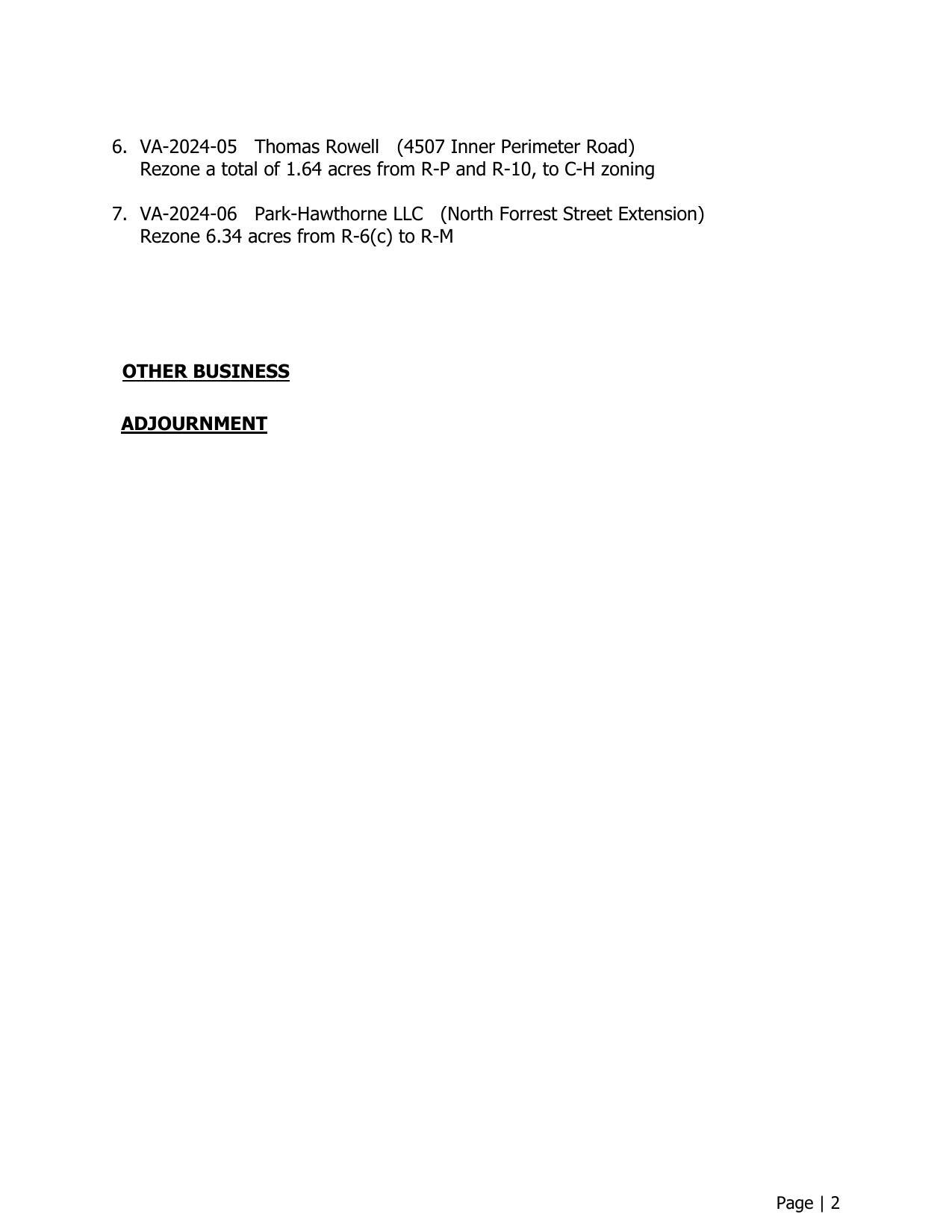 ADJOURNMENT
