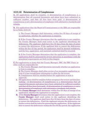 [10.01.02 Determination of Completeness]