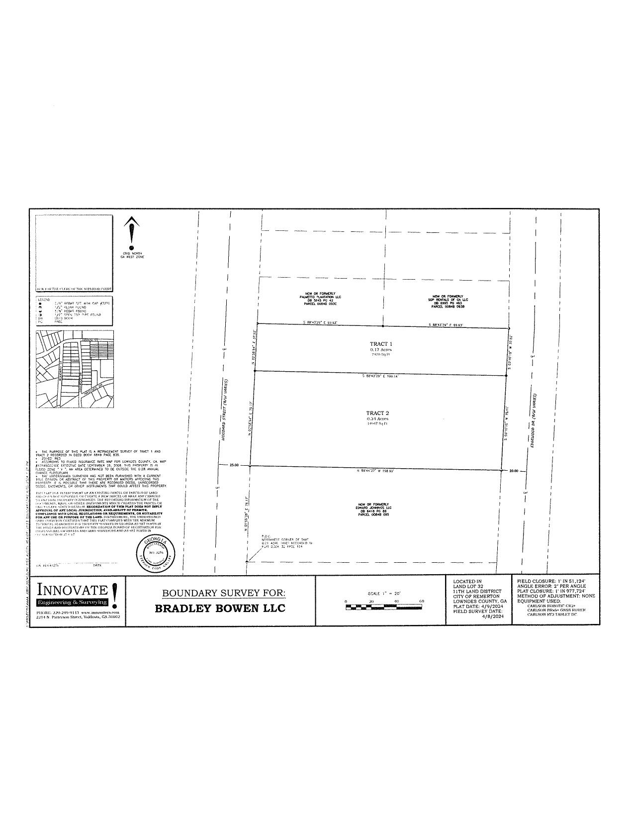 Boundary Survey for Bradley Bowen LLC