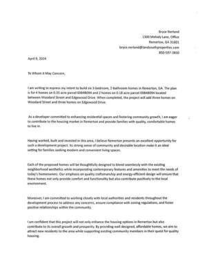[Letter of Intent by Bryce Nerland]
