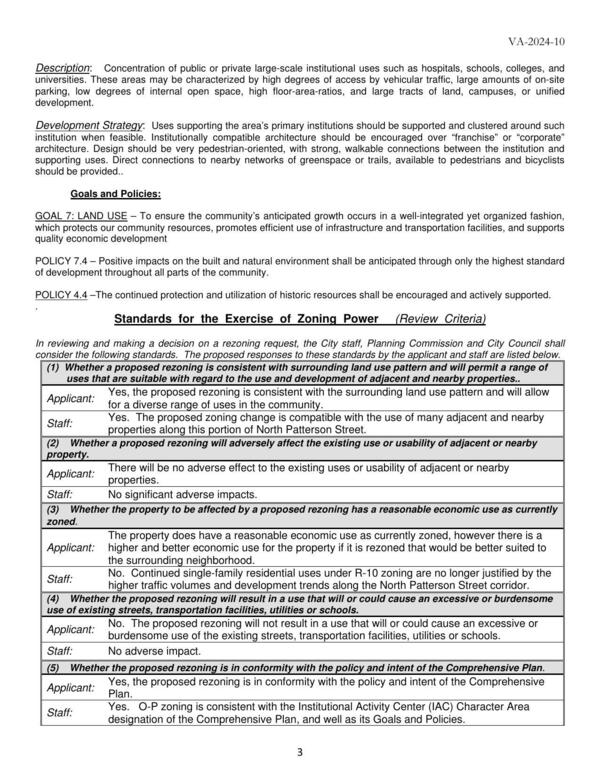 Standards for the Exercise of Zoning Power (Review Criteria)
