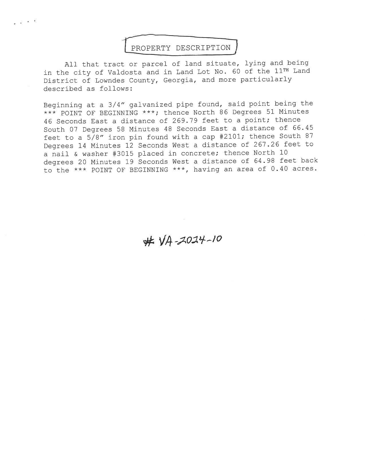 PROPERTY DESCRIPTION