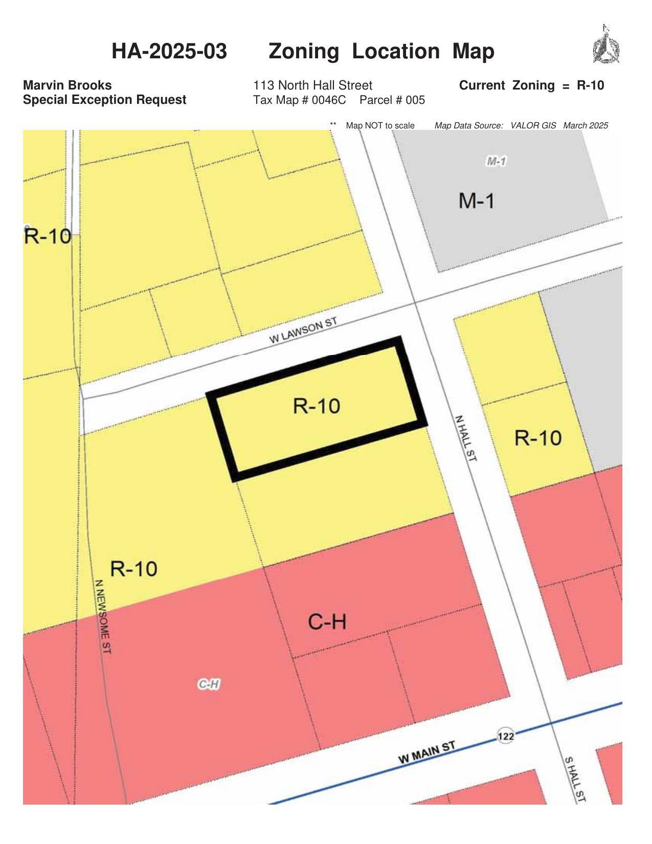 Zoning Location Map