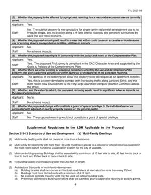 [Supplemental Regulations in the LDR Applicable to the Proposal]