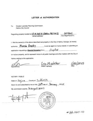 [LETTER of AUTHORIZATION from Lee M. Walker to Marvin Brooks]
