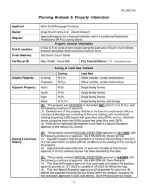 [Planning Analysis & Property Information]