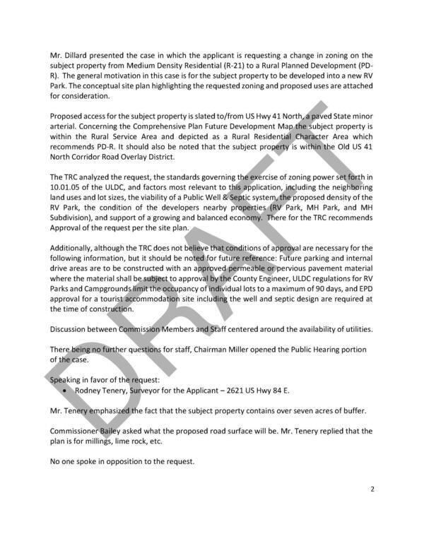 No one spoke in opposition to the request.