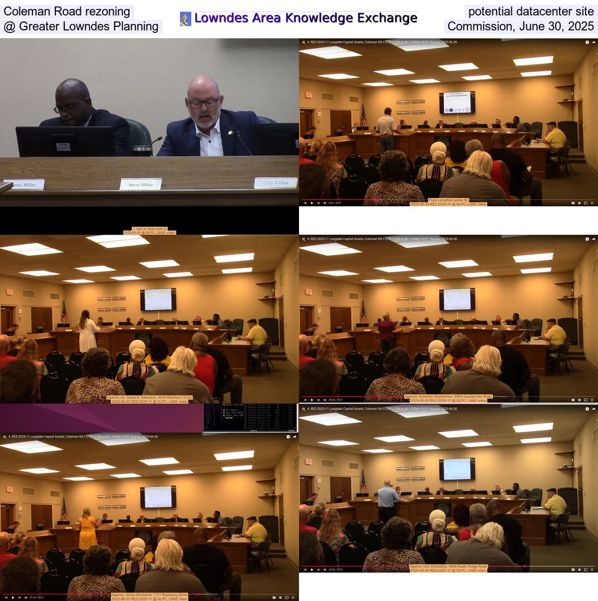 [Coleman Road rezoning of potential datacenter site @ Greater Lowndes Planning Commission, June 30, 2025]