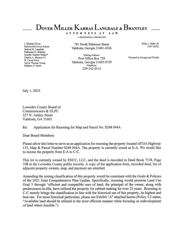 Application for rezoning
