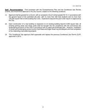 [Staff Recommendation: Find consistent with the Comprehensive Plan and the Conditional Use Review Criteria, and recommend approval to the City Council, subject to the following conditions: [3 conditions]]