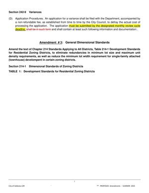 [Amendment #3: General Dimensional Standards]