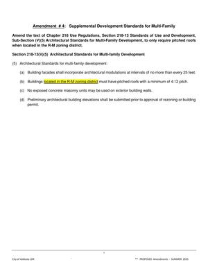 [Amendment #4: Supplemental Development Standards for Multi-Family]