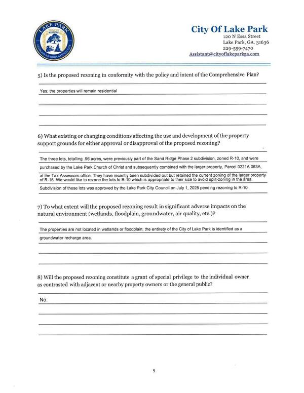 [The properties are not located in wetlands or floodplain; the entirety of the City of Lake Park is identified as a groundwater recharge area.]