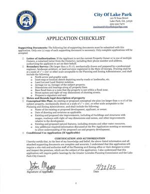 [APPLICATION CHECKLIST]