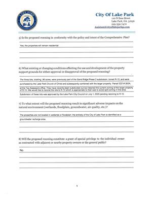 [The properties are not located in wetlands or floodplain; the entirety of the City of Lake Park is identified as a groundwater recharge area.]