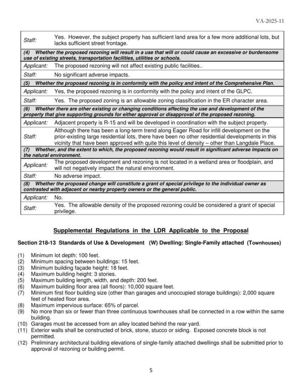 Supplemental Regulations in the LDR Applicable to the Proposal