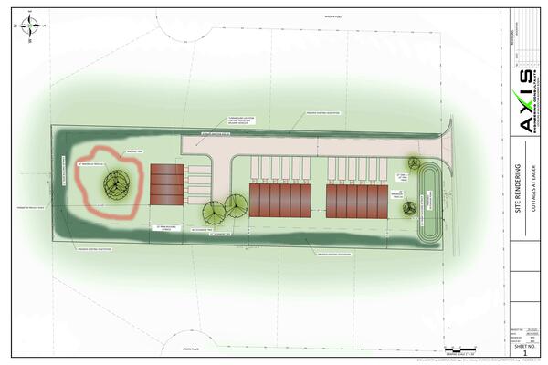 SITE RENDERING COTTAGES AT EAGER