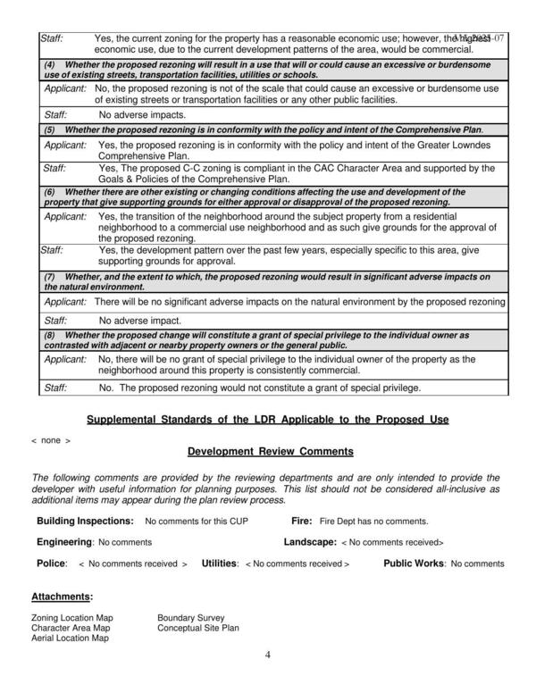 Development Review Comments