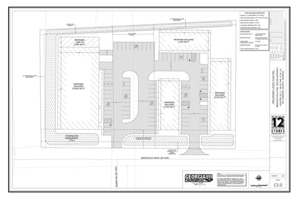 Preliminary Layout Plan for Brookfield Dr. Development