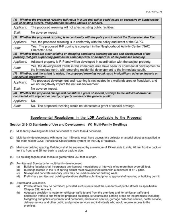 Supplemental Regulations in the LDR Applicable to the Proposal