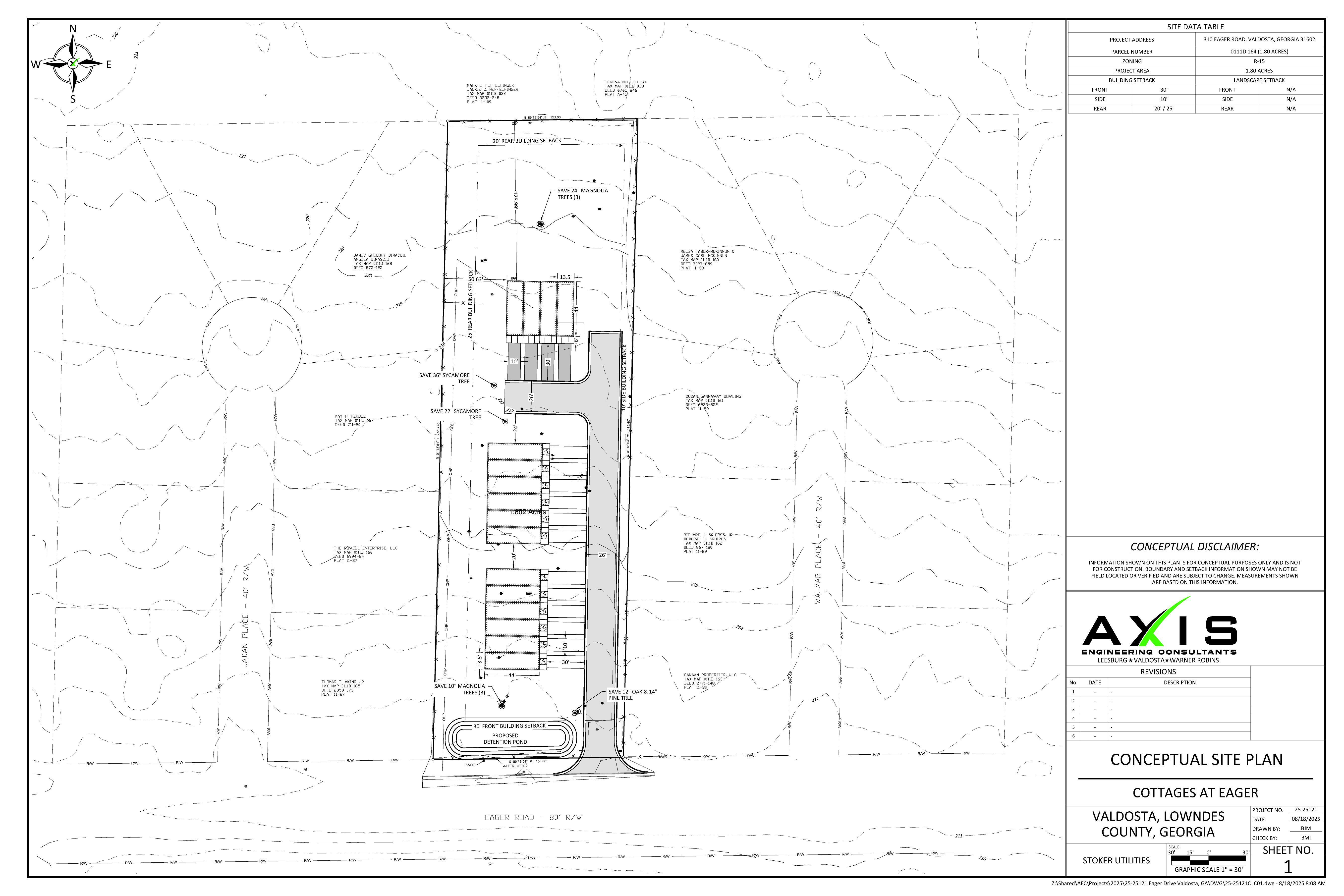 CONCEPTUAL SITE PLAN COTTAGES AT EAGER
