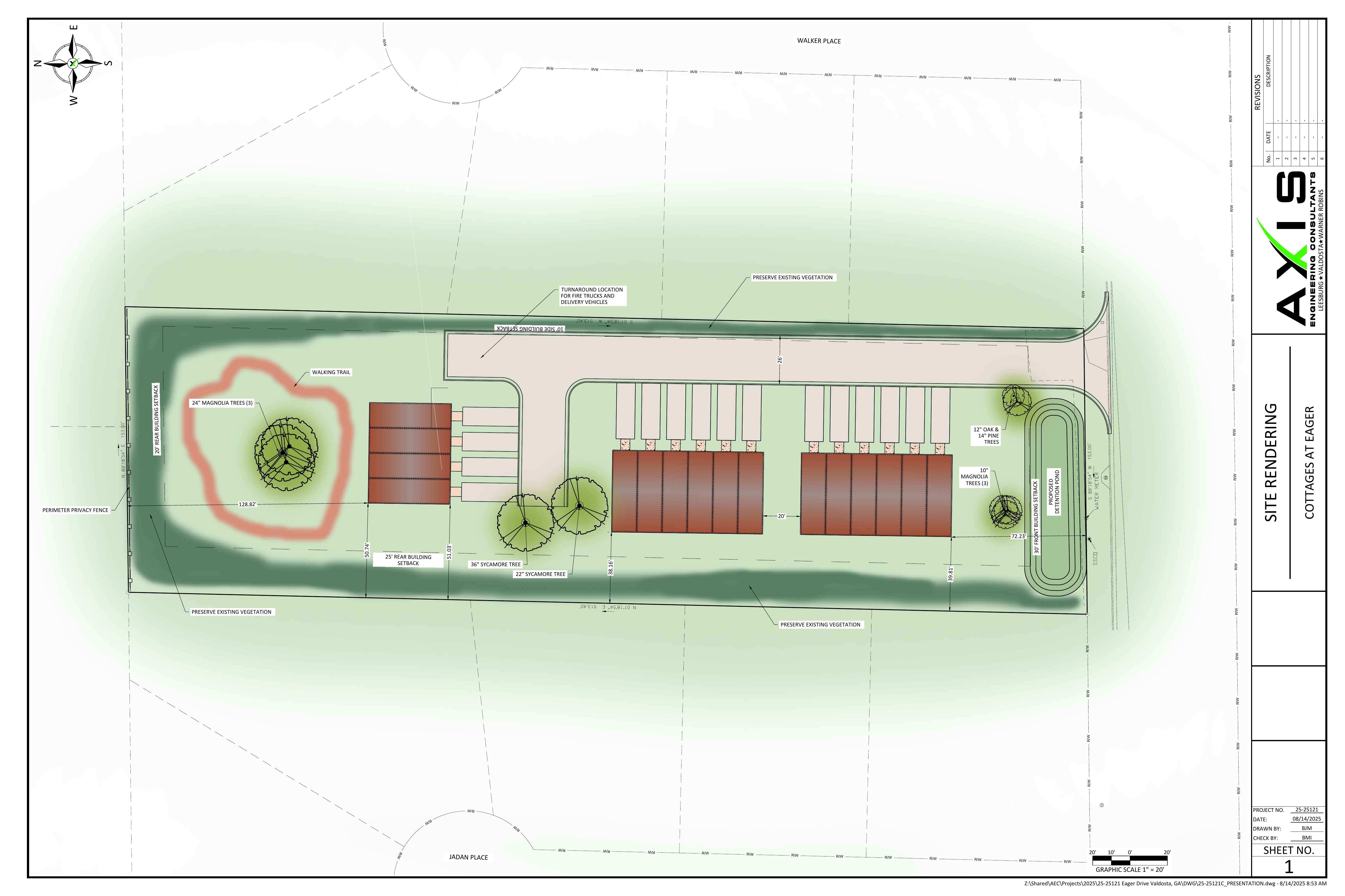 SITE RENDERING COTTAGES AT EAGER