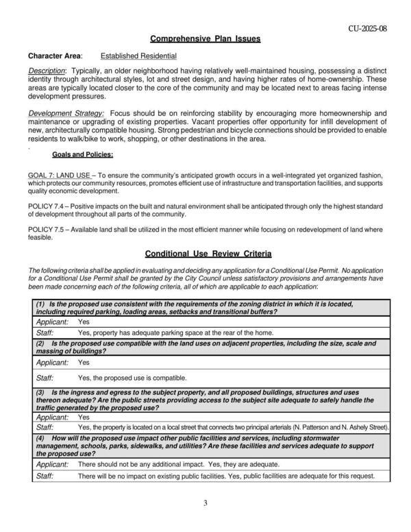 Comprehensive Plan Issues