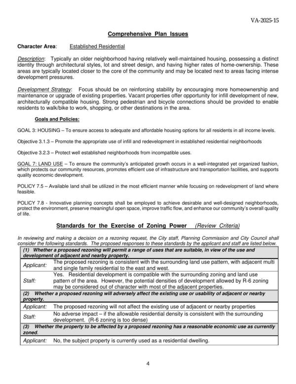 Comprehensive Plan Issues