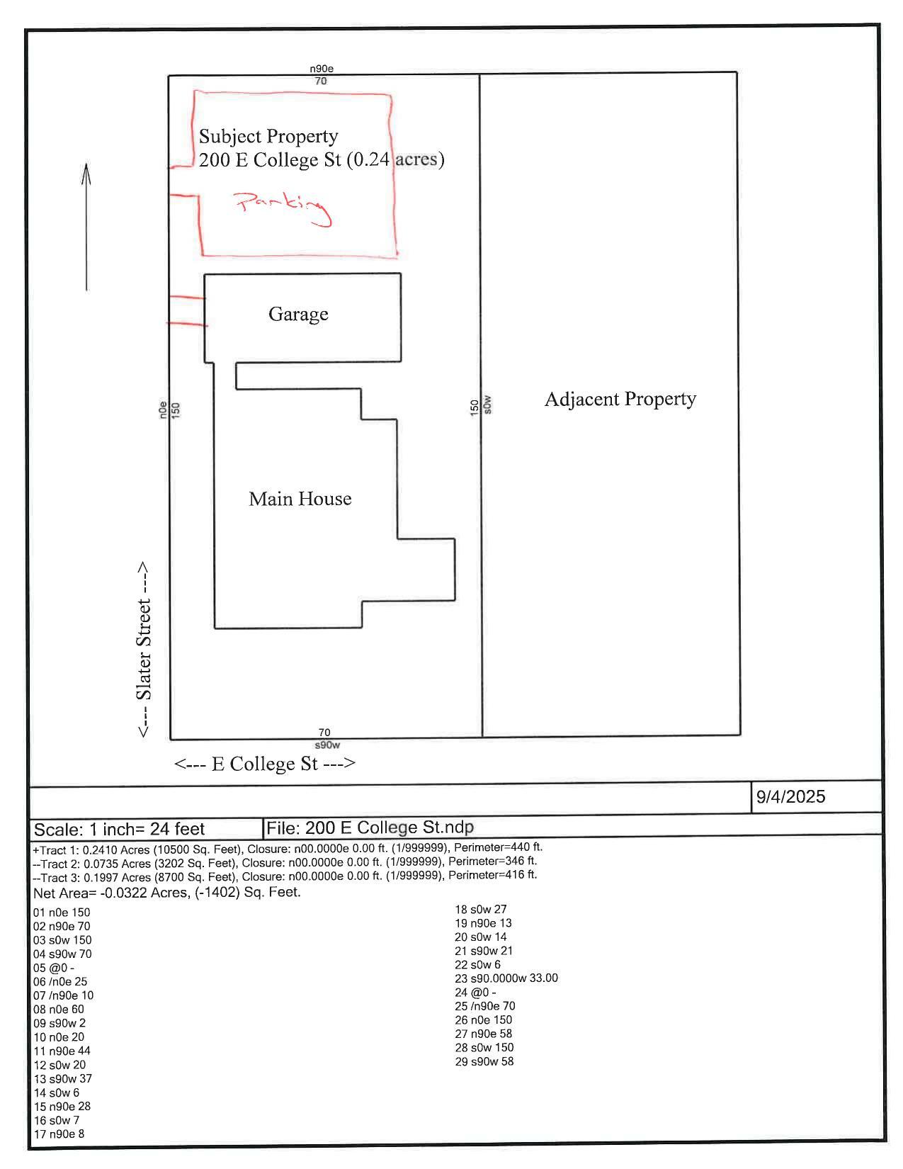 Map: Sketch of intended use
