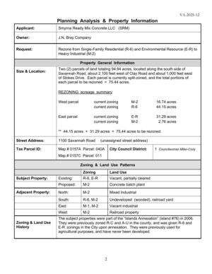 [Planning Analysis & Property Information]