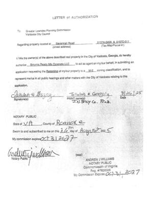 [LETTER of AUTHORIZATION from Tallulah H. Gregory, J.N. Bray Co. Pres.]