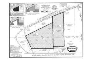 [Map: SURVEY of Rezoning Areas]
