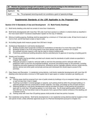 [Supplemental Standards of the LDR Applicable to the Proposed Use]