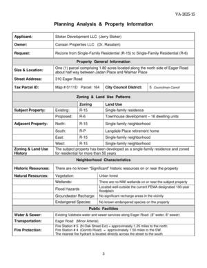[Planning Analysis & Property Information]