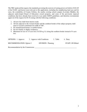 [TRC recommends R-10 and 5 conditions.]