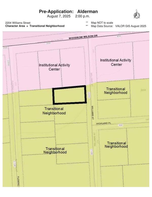 Map: Character Area = Transitional Neighborhood