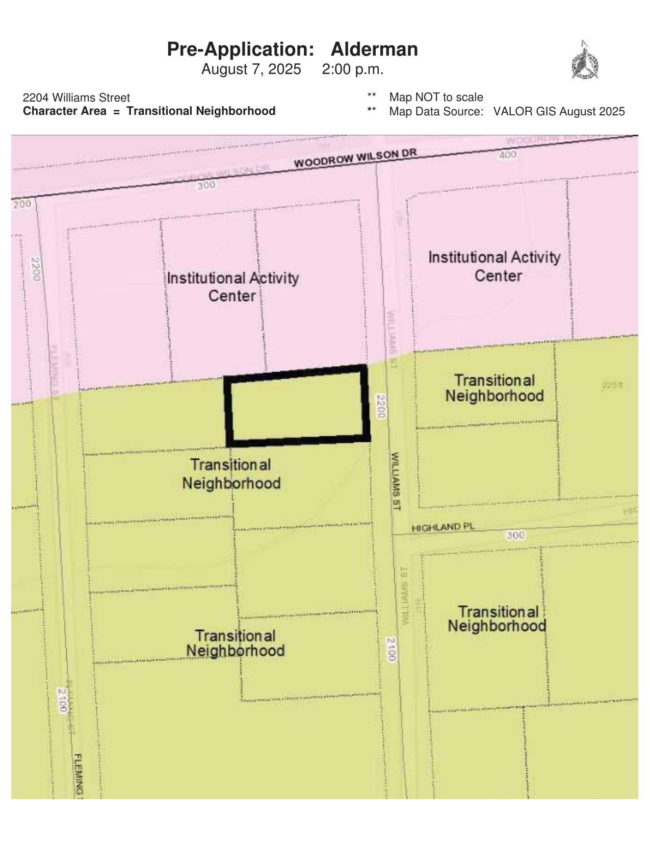 Map: Character Area = Transitional Neighborhood